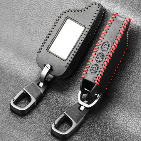 Funda de llave para B9 B6 LCD, Funda de cuero para Starline B9 B91 B6 B61 A91 A61 V7 LCD, llavero de coche con alarma remota de 2 vías ► Foto 1/6