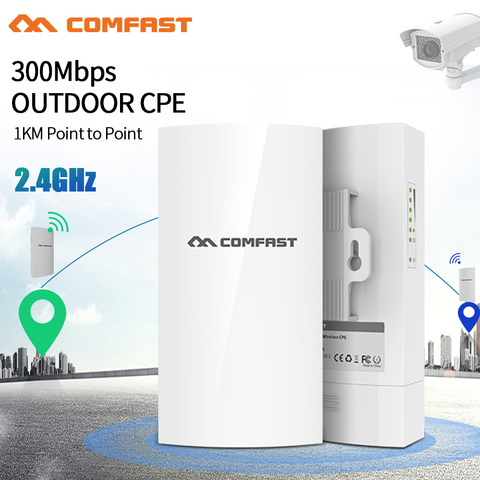 Punto de Acceso de largo alcance 2,4G, repetidor WIFI inalámbrico CPE para exteriores, extensor 802.11b/g/h WIFI, enrutador AP de 300Mbps ► Foto 1/6