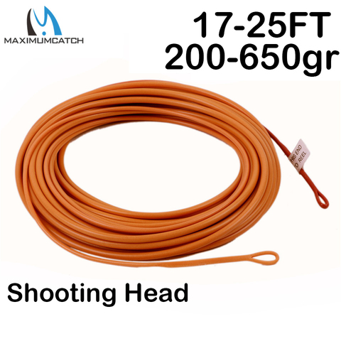 Maximumcatch New Floating Fly Line Shooting Head 17-25ft 200-650gr Fly Line con 2 bucles soldados ► Foto 1/6