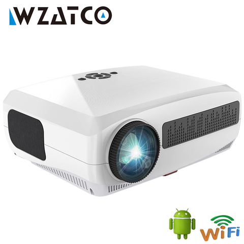 WZATCO-Proyector C3 4K para cine en casa, reproductor multimedia de vídeo 3D con Android 10,0, WIFI, 1920x1080 LED nativa ► Foto 1/6