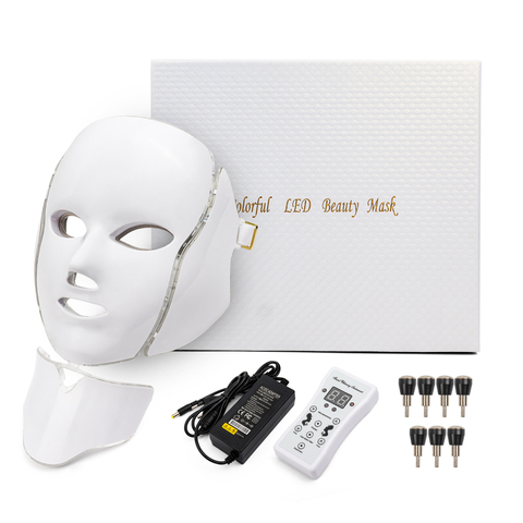 Máscara Facial Led para terapia de fotones, mascarilla Facial para terapia de luz, máscara para acné, cuello, Belleza ► Foto 1/1