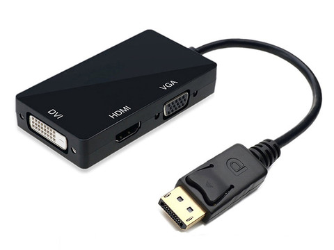 Cable de adaptador de DVI y VGA DP a HDMI, conector convertidor de puerto de pantalla 3 en 1, 1080P, para proyector para PC, portátil, HDTV ► Foto 1/5