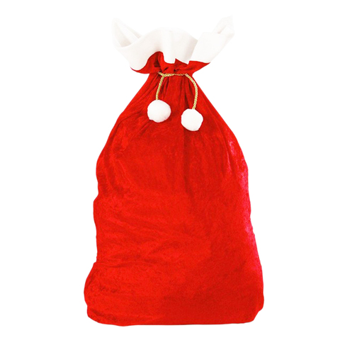 Tela polar de gran tamaño para Navidad, 1 Uds., 70x50cm, con cordón, bolsas de regalo de Navidad clásicas, rojas y blancas, decoración ► Foto 1/6