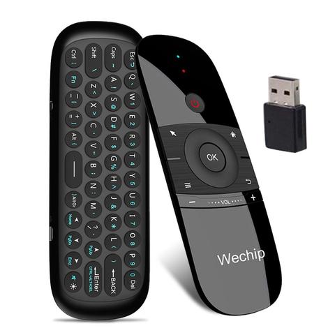 Teclado inalámbrico W1 2,4G, Air Mouse, Control remoto inteligente para Android TV, PC, Mini teclado inalámbrico recargable ► Foto 1/6