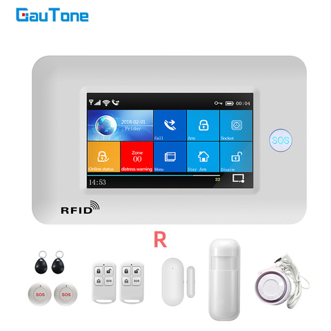 GauTone-sistema de alarma de seguridad PG106 para el hogar, antirrobo, inalámbrico, WiFi, GSM, 433MHz, con botón de SOS ► Foto 1/6