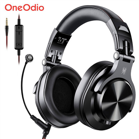 Oneodio-Auriculares A71 para videojuegos, dispositivo para estudio de DJ, estéreo, encima de la oreja, con micrófono, PC, PS4, Xbox y Gamer ► Foto 1/6
