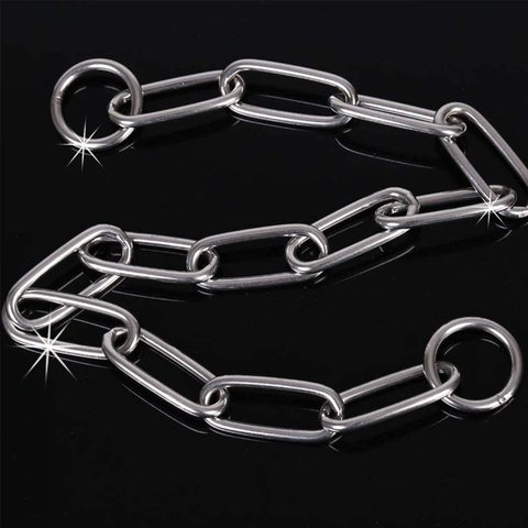 Nueva marca de alta calidad 202 acero inoxidable metal perro entrenamiento choke collar cadena de la serpiente del resbalón 1 pc/lot tamaños S m L ► Foto 1/6