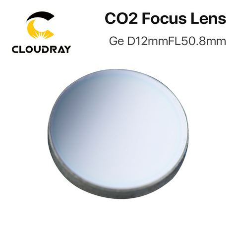 Lente de enfoque Ge de alta calidad Cloudray para máquina de corte de grabado láser CO2 DIa. 12mm de 50,8mm 2 