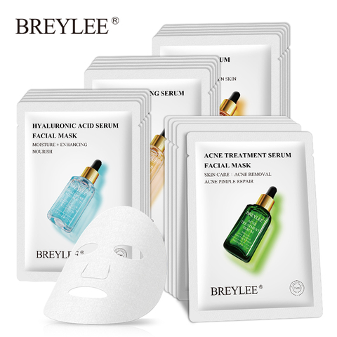 BREYLEE-Mascarilla de colágeno para el acné, mascarilla con suero blanqueador, retinol, hidratante, cuidado de la piel, antiedad, vitamina C ► Foto 1/6