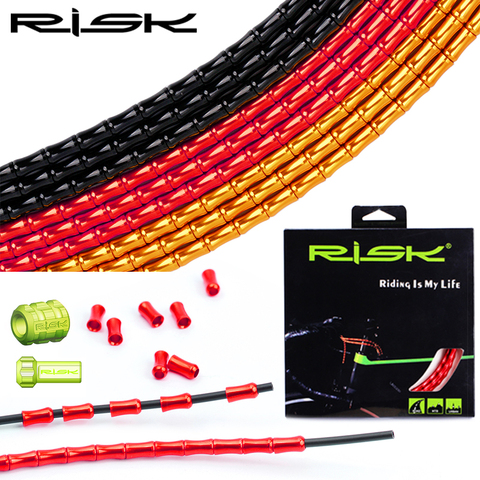 RISK-juego de cables de aluminio para bicicleta de montaña, accesorios de Cable de conexión de bambú para freno/cambio de bicicleta de carretera, ultraligeros ► Foto 1/6