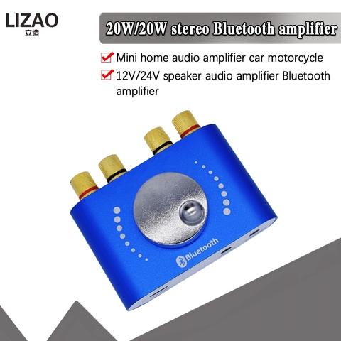 Placa amplificadora de potencia con Bluetooth 5,0, módulo amplificador Digital de alta potencia, 10W/15W/20W, aplicación de Control móvil, 12V/24V, DC8-24V ► Foto 1/6