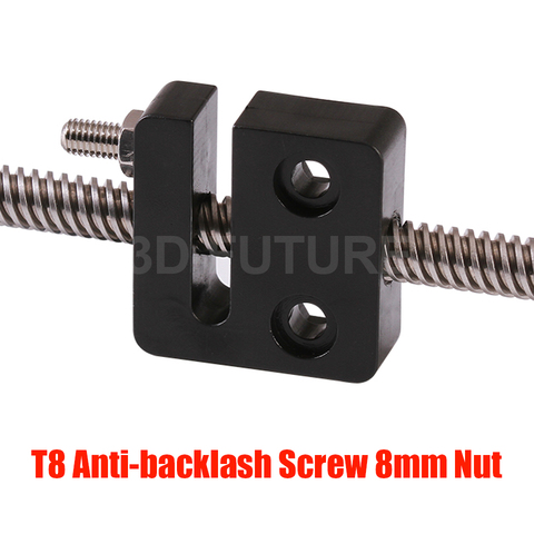 1 pieza de accesorios de impresora 3D T Openbuilds tipo anti-backlash T8 tornillo 8mm tuerca bloqueo Paso 2mm plomo 2mm/4mm/8mm ► Foto 1/5