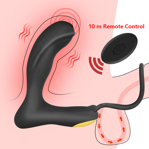 Masturbador Anal de silicona para hombres, masajeador de próstata, estimulador, tapón Anal, anillo de eyaculación retardante, Juguetes sexuales para adultos ► Foto 1/6