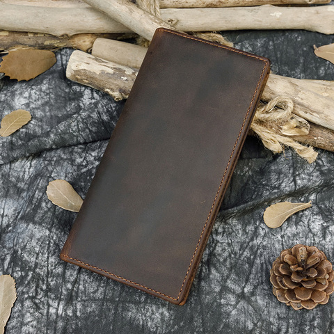 MAHEU-monedero largo con cremallera para hombre y mujer, billetera larga de cuero de alta calidad para Iphone de 6 pulgadas, diseño Vintage ► Foto 1/6