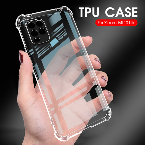 Funda protectora transparente para Xiaomi Mi 10 10 T Lite 10 T Pro, carcasa de protección a prueba de golpes ► Foto 1/6