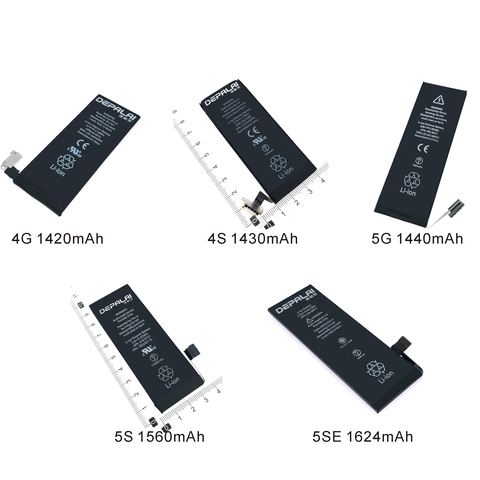 Batería de teléfono móvil para iphone, 4G, 4S, ip5G, 5S, 5SE, capacidad real, ciclo 0, alta calidad, nuevo ► Foto 1/6