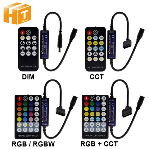 Controlador remoto RF de tira LED, un solo color/blanco, doble/RGB/RGBW/RGB + CCT, control de tira LED ► Foto 1/6