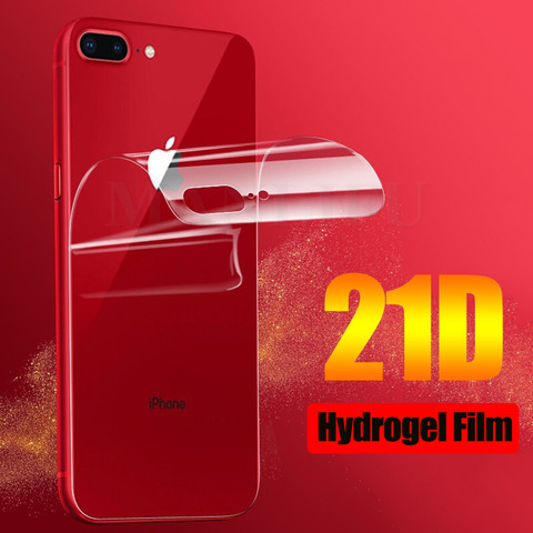 Película de hidrogel de silicona 21D para móvil, Protector de pantalla de cobertura completa para iPhone 12 Pro Max X 7 8 Plus SE 2022 ► Foto 1/6