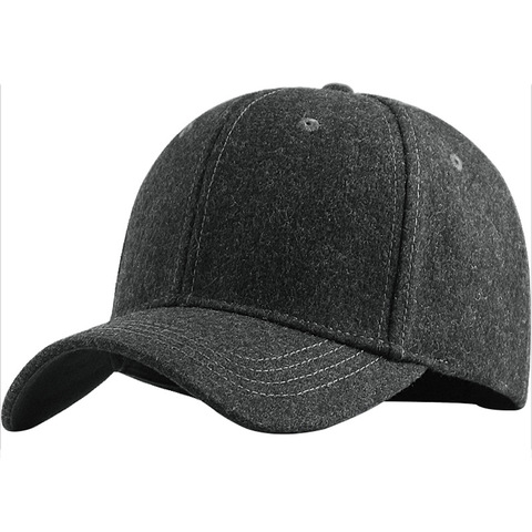 Gorra de béisbol masculina para hombre, gorro de lana de tamaño extra grande de 60-68cm, ajustable para exteriores, para invierno ► Foto 1/6