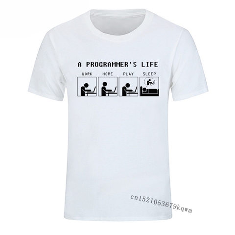 Programador de código de computadora Life para hombres, camiseta de programador de ingeniería, camisetas nuevas estampadas de estética Vintage, Drop Shipipng ► Foto 1/6