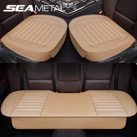 Cubierta para asientos del coche de cuero PU, Protector de alfombrillas, cojín Universal para asiento de automóvil, Funda de cuero, accesorios para asiento ► Foto 1/6