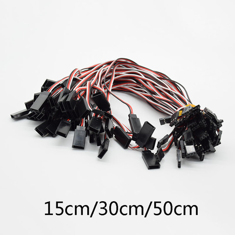 Uds/150/300/ 500mm Servo extensión Cable de alambre para RC Futaba JR macho a hembra de 15/30/50cm conector de Cable, rojo, negro, blanco ► Foto 1/3