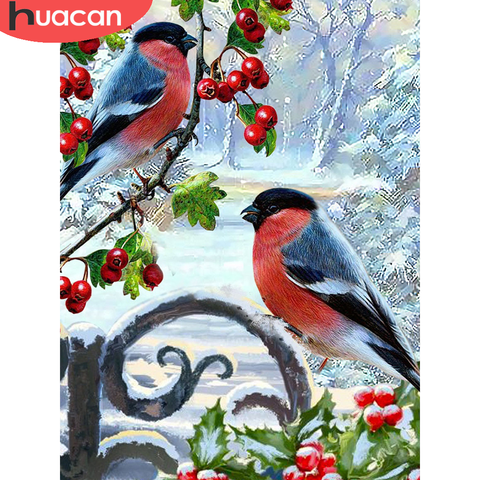 HUACAN-pintura de diamante 5D artesanal, diamantes de imitación de aves, imágenes de bordado de diamantes, punto de cruz Animal, Kit de mosaico para manualidades ► Foto 1/6