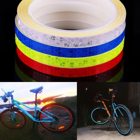 Pegatinas de seguridad nocturna para puerta de coche, marca de advertencia de seguridad Universal, cinta reflectante alta, accesorios para casco de motocicleta y bicicleta, 1 Uds. ► Foto 1/6