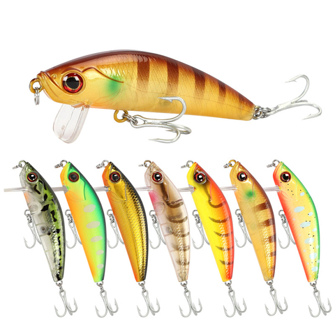 Crankbait Wobblers de peces falsos para señuelo de Pesca flotante, cebo duro de plástico Artificial, aparejos de pesca, 6,5 cm, 6,3g ► Foto 1/6