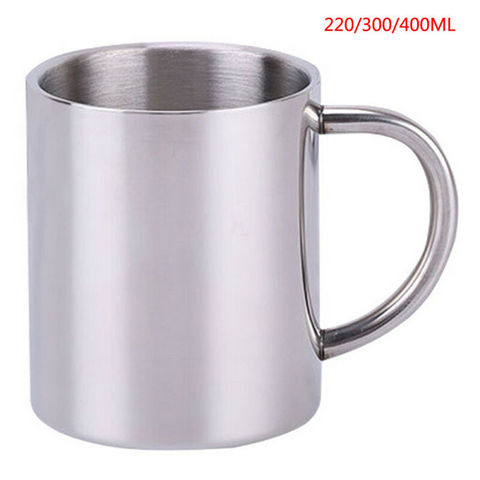 Tazón taza de acero inoxidable para café, té, Camping, viaje al aire libre, Picnic ► Foto 1/6