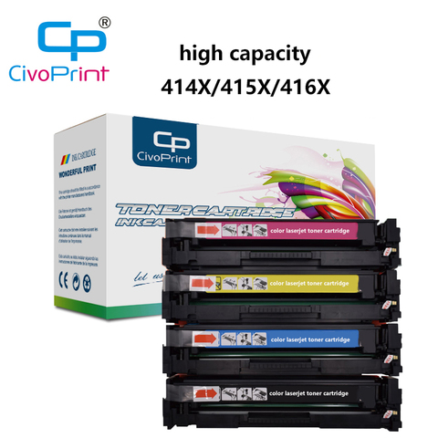 Civoprint 414X cartucho de Toner Compatible para HP color laserjet 414X 415X 416X Pro M454dn M454dw MFP M479dw M479fdn (NO CHIP) ► Foto 1/5