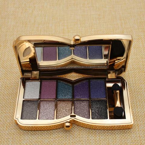 Paleta de sombras de ojos, 10 colores Nude, brillo, polvo brillante, maquillaje liso, pigmento de ojos, cosméticos ► Foto 1/6