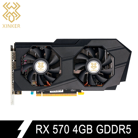 Para Juegos Oficina minería mío éter Rx 570 4g tarjetas de gráficos de 7000mhz GDDR5 256Bits Pci-express3.0 X16 tarjeta de Video ► Foto 1/1