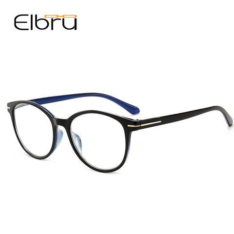 Elbru-gafas de lectura a la moda, lentes de resina ultraligeras antiazules para ordenador, diseño de marca, ligeras + 1,0 1,5 2 2,5 3,0 3,5 ► Foto 1/6