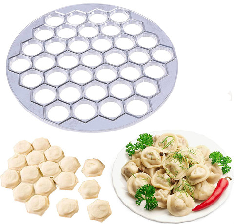 Molde de aluminio con 37 orificios para hacer raviolis, Pelmeni ruso, máquina de Dumpling, cortador de raviolis, herramientas de cocina ► Foto 1/6