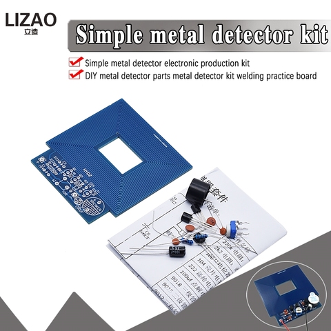 Escáner Detector de metales sin montar Kit DC 3V-5V Suite Módulo de placa del Sensor de Metal Kits electrónicos DIY tablero PCB condensador de Zumbador ► Foto 1/6