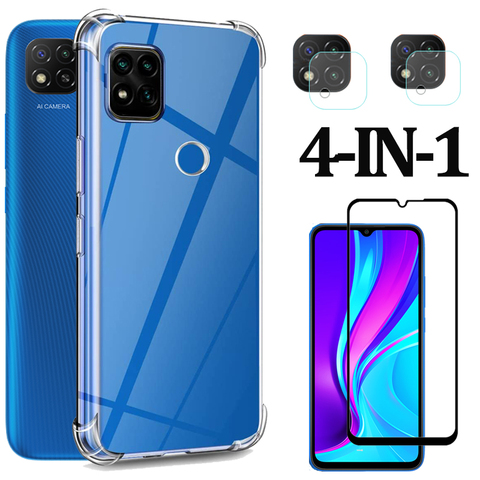 6,53 ''Redmi 9 C NFC 9A funda de teléfono de silicona cobertura completa parachoques Carcasa Xiaomi Redmi9C móvil Anti-choque cubierta transparente Funda para Redmi 9 C ► Foto 1/6