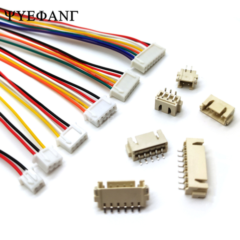 10Sets = 10 Uds XH2.54 XH de Cable de 2,54mm Cable de 20cm + 10 Uds conector JST/2/3/4/5/6/7/8 Pin SMD Horizontal enchufe 26AWG ► Foto 1/5