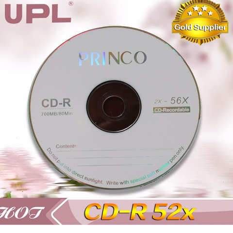 Venta al por mayor, 10 discos, Grado A x52, 700MB, disco de CD-R impreso Princo en blanco ► Foto 1/1