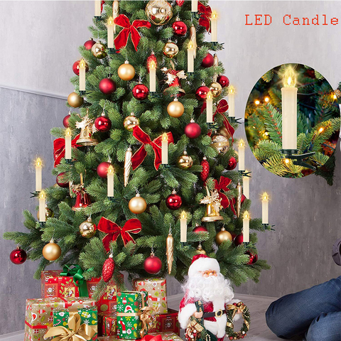 Luces de té de Navidad velas sin llama LED lámpara de Control remoto casa árbol decoración luces tipo vela de LED Festival свеча ► Foto 1/6