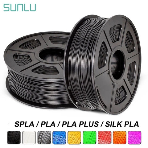 SUNLU-filamento PLA Plus para impresora 3D, 1,75mm, 1KG, con carrete, SPLA SILK PLA, Material de impresión, Rainbow S PLA ► Foto 1/6