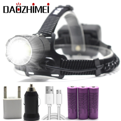 Linterna de cabeza Led XHP70.2 de 10000 LM, potente faro Led de 18650 XML-T6, recargable vía USB, linterna de caza con Zoom ► Foto 1/1