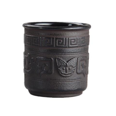 Tazas de té Retro de hierro fundido, tazas y tazas talladas, vajilla china tradicional ► Foto 1/5