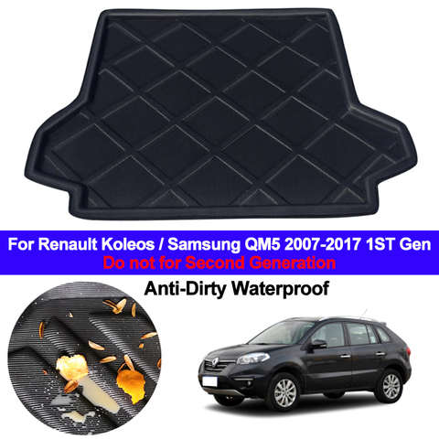 Para Renault Koleos / Samsung QM5 2007 - 2015 trasera de coche de arranque de carga de bandeja maletero equipaje piso alfombras de 2012 de 2013 a 2014 ► Foto 1/6