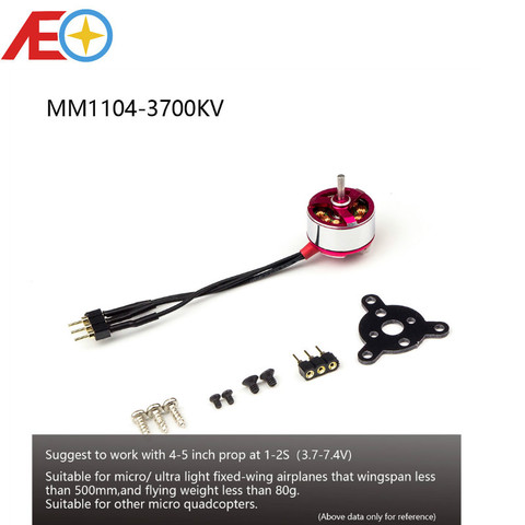 AEORC-Motor sin escobillas para avión teledirigido, Motor sin escobillas de eje C05M 1104 3700KV 1,5mm, para avión, avión, multihelicóptero ► Foto 1/6