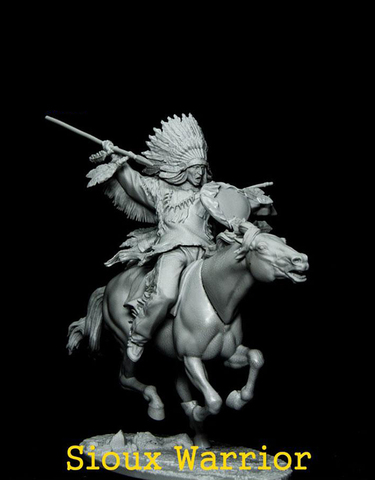 Guerrero de fantasía antiguo con caballo, figura de resina en miniatura, kits gk en miniatura sin montar, sin pintar, 1/32 ► Foto 1/1
