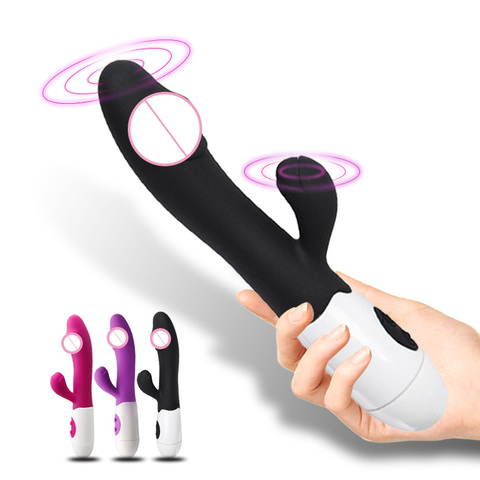 Vibrador de silicona con doble vibración para mujer juguetes eróticos impermeables, tienda sexual, masturbación ► Foto 1/2