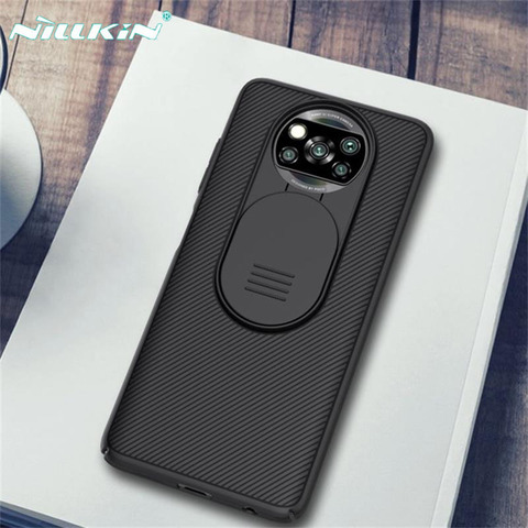 Para Xiaomi Poco X3 NFC Case Poco M3 Cover NILLKIN CamShield Case Slide Camera Protector de teléfono Cubierta trasera de privacidad para Poco X3 nfc ► Foto 1/6