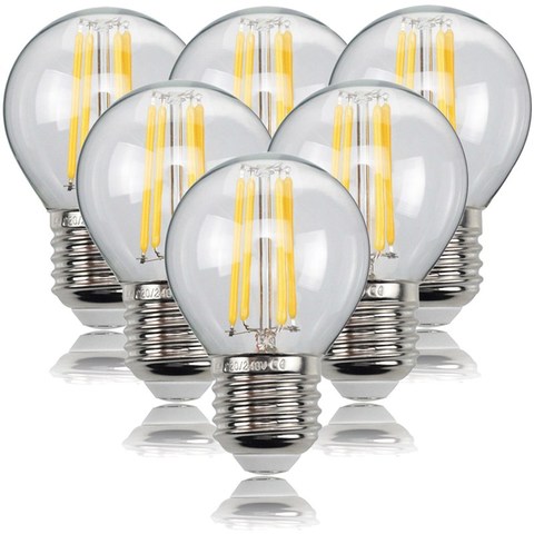 Bombilla LED E14 de 220V, luz de filamento de 2W, 4W, 6W, lámpara LED E27 de 230V, 240V, G45, COB, lámpara de decoración de luz con filamento LED ► Foto 1/6