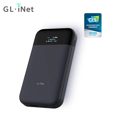 GL! iNet MUDI (GL-E750) 4G Mini Router de viaje 750Mbps 128GB Max MicroSD con GSM 7000mAh batería portátil 4G LTE Router ► Foto 1/6